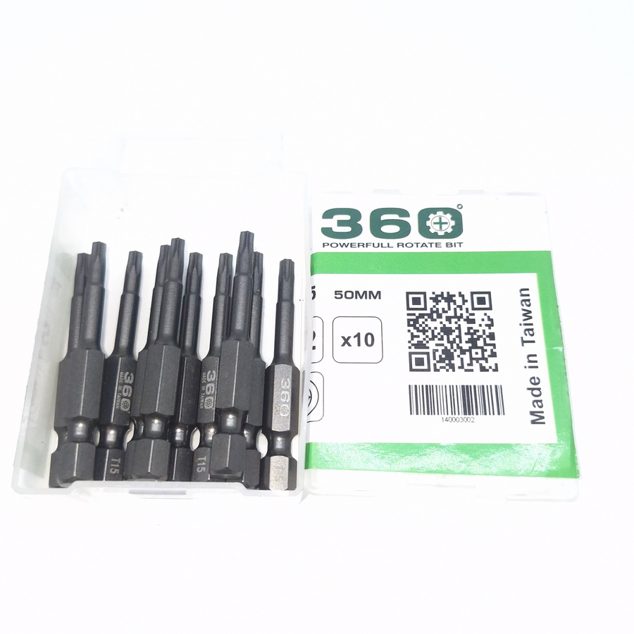 نوک پیچ گوشتی ستاره ای 5 سانت اقتصادی  T15-50mmL تایوانی برند 360 درجه