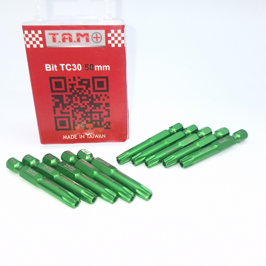 نوک پیچ گوشتی ستاره ای 5 سانت سبز T30-50mmL  تایوانی برند TAM