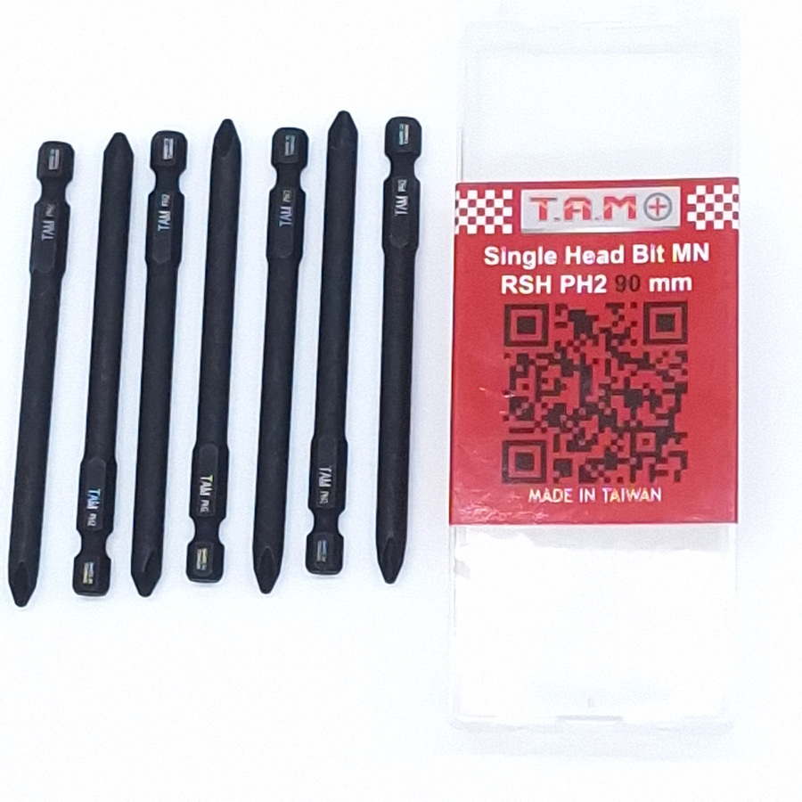 نوک پیچ گوشتی 9 سانت  یک طرف چهارسو گرد مشکی PH2-90mmL